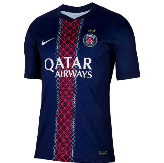 PSG Paris Saint Germain maillot foot domicile 2 étoiles 2025 2026