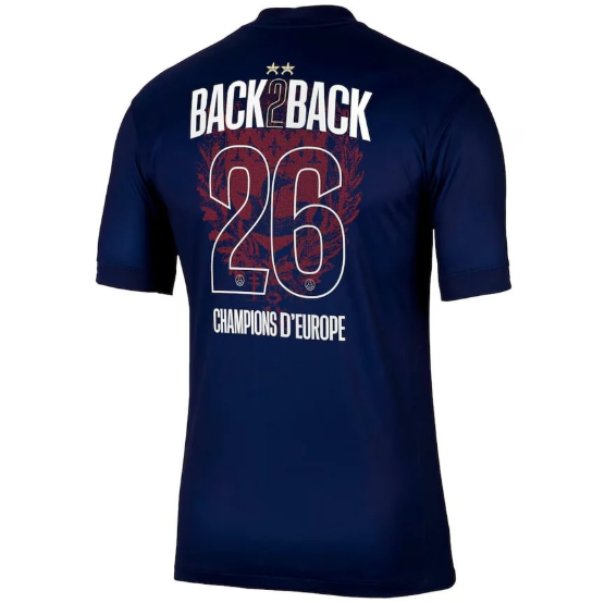 PSG Paris Saint Germain maillot foot domicile 2 étoiles 2025 2026